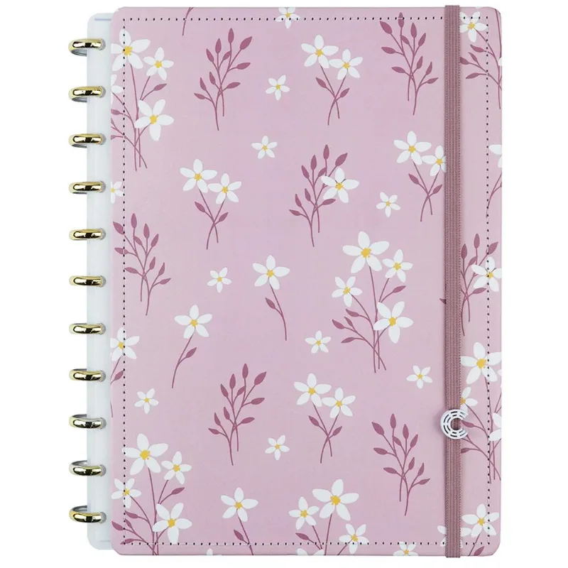 Caderno Inteligente 80 Folhas Grande Pink Blossom By Sof