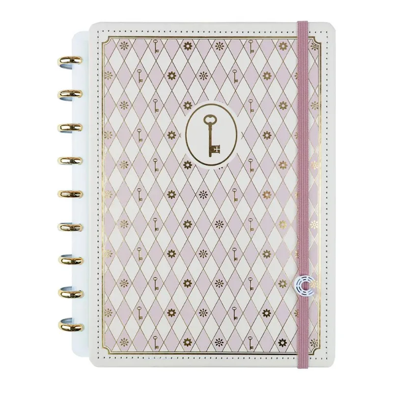 Caderno Inteligente Médio 80 Folhas Isa Akkari Rose Key - Caderno Inteligente - Papelaria
