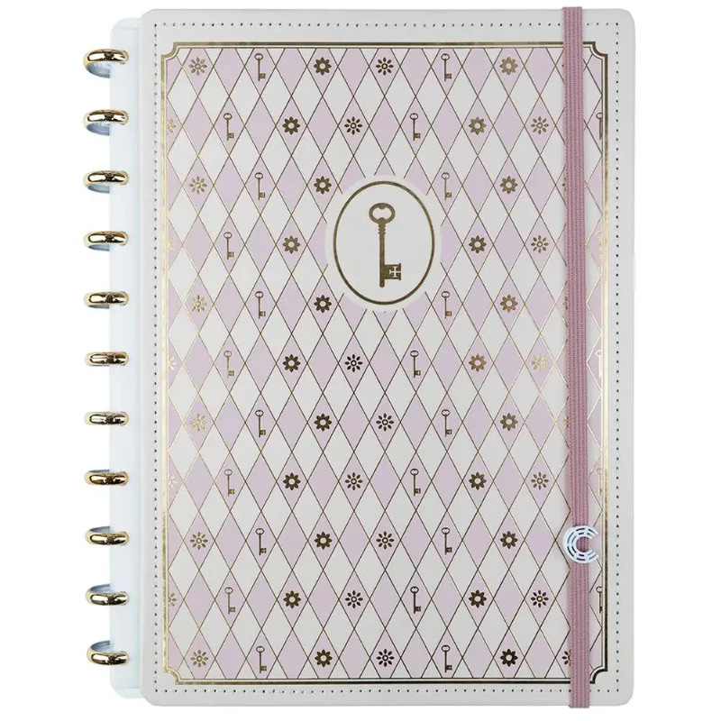 Caderno Inteligente Grande 80 Folhas Isa Akkari Rose Key