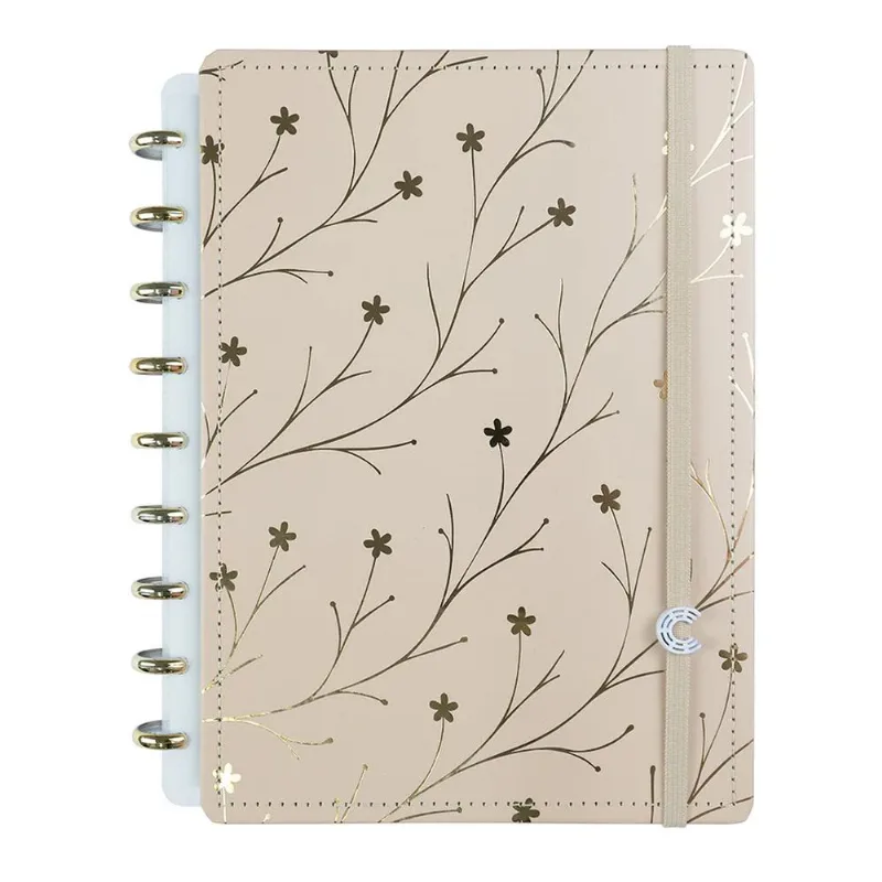 Caderno Inteligente Médio 80 Folhas Miss Floral Giulia Benite