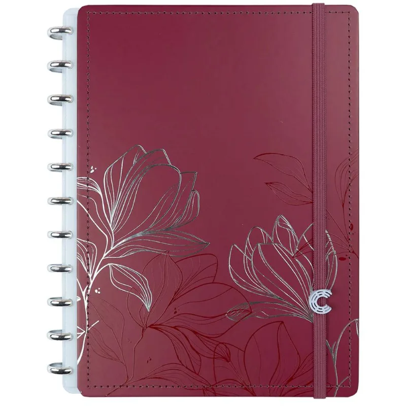 Caderno Inteligente Grande 80 Folhas Bruna Tavares Cherry - Caderno Inteligente - Papelaria