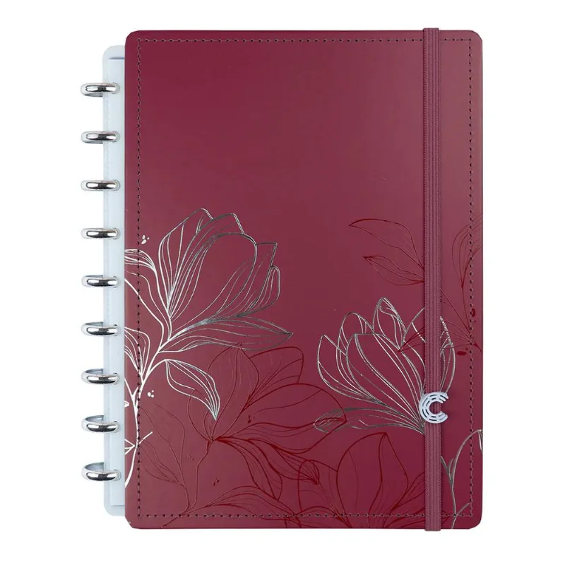 Caderno Inteligente Médio 80 Folhas Bruna Tavares Cherry - Caderno Inteligente - Papelaria