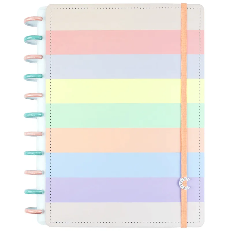 Caderno Inteligente 10x1 Arco-Íris Pastel - LC - Papelaria