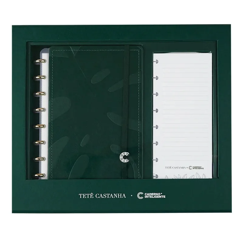 Caderno Inteligente A5 Tetê Castanha Folhar + Checklist Kit