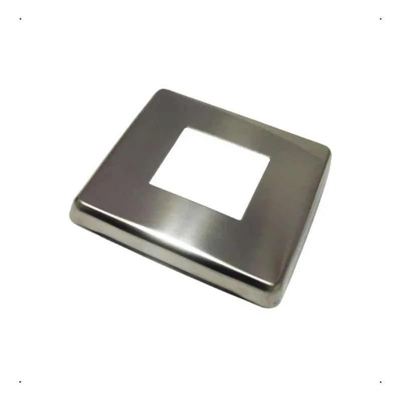 Canopla Quadrada Estampada Aço Inox 304 Para Torre