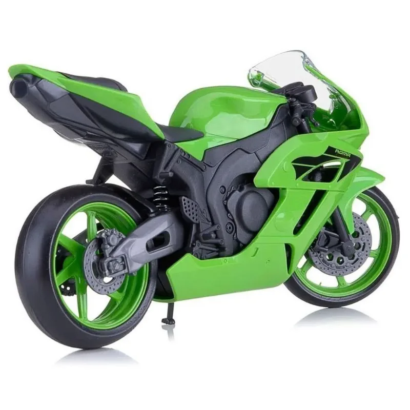 Brinquedo Moto Cbr Rr Rancing 22cm Pneus Borracha - Verde