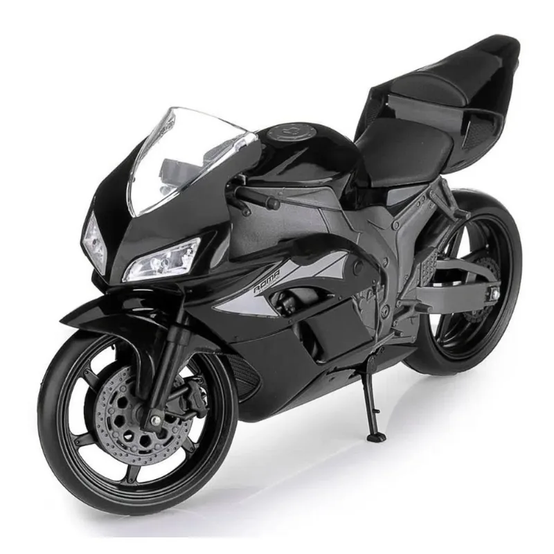 Brinquedo Moto Cbr Rr Rancing 22cm Pneus Borracha - Preto