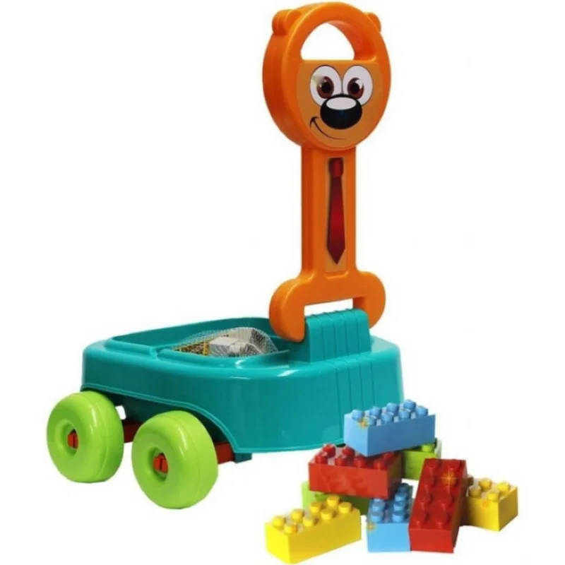 Blocos De Montar Carrinho De Puxar Educativo Pedagógico