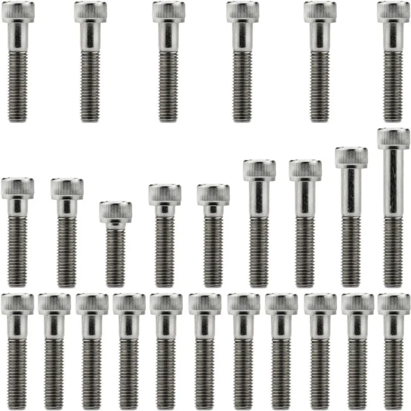 Kit parafusos inox tampa motor lateral esquerda + direita XLR125 2001 a 2003 Honda