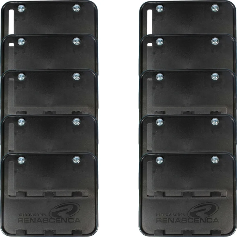 Kit 10 porta placa suporte moldura moto modelo padrão modelo Mercosul 200x170 20x17 - Não Disponível - Decoração