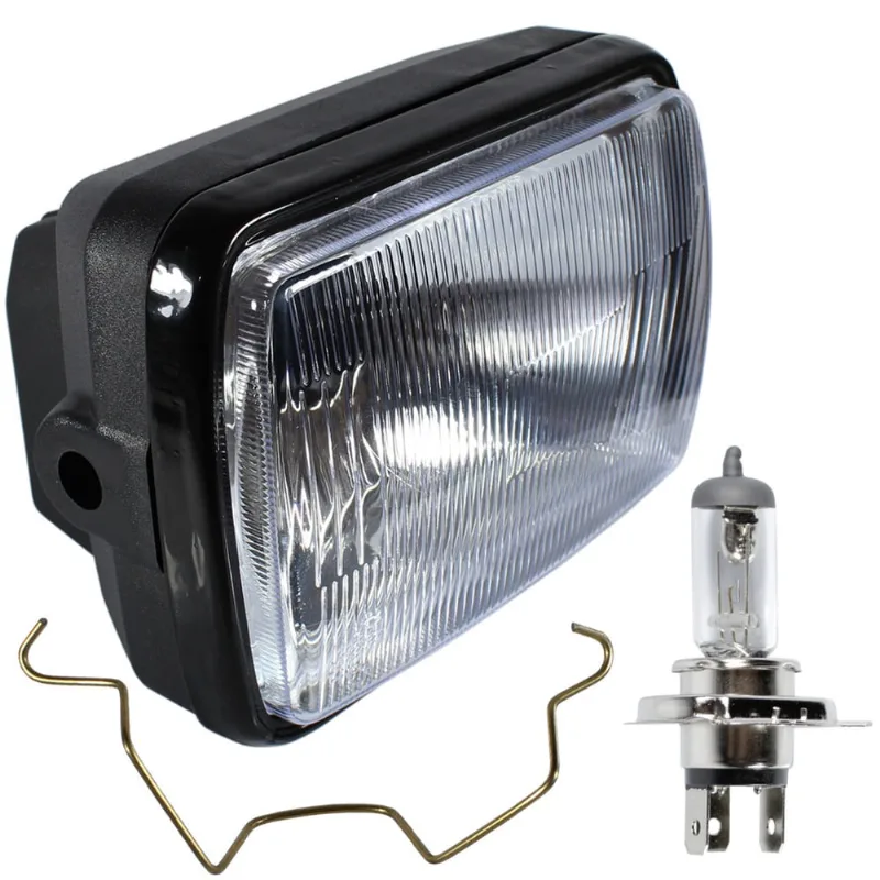 Farol completo CG125 Titan Today 1989 a 1999 aro preto com lâmpada bloco globo optico