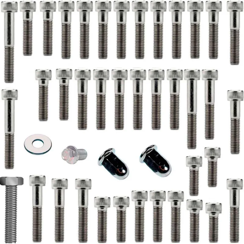 Kit parafusos inox tampa motor completo CG125 Titan ks 2000 a 2004 CG125 Fan 2005 a 2008 inteiro terminar