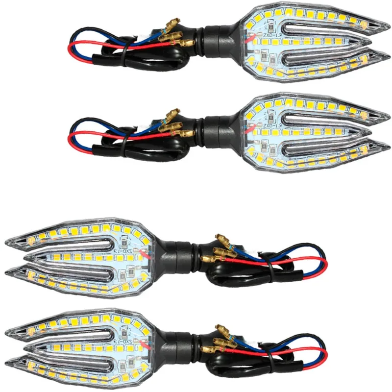 Kit 4 pisca led Trident Universal CG125 CG150 Fan Titan CB300 XRE300 CBX250 Twister NXR125 NXR150 NXR160 Bros XRE190 ybr