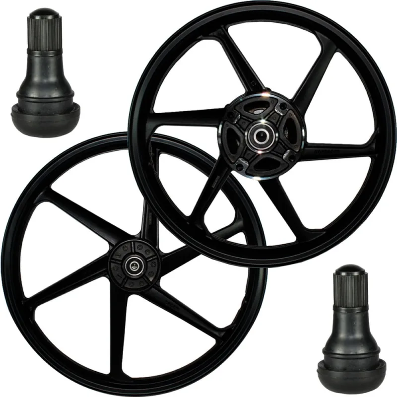Par de rodas de alumínio liga leve freio a disco NXR160 Bros esdd XRE190 com rolamentos e bico - Não Disponível - Automotivo