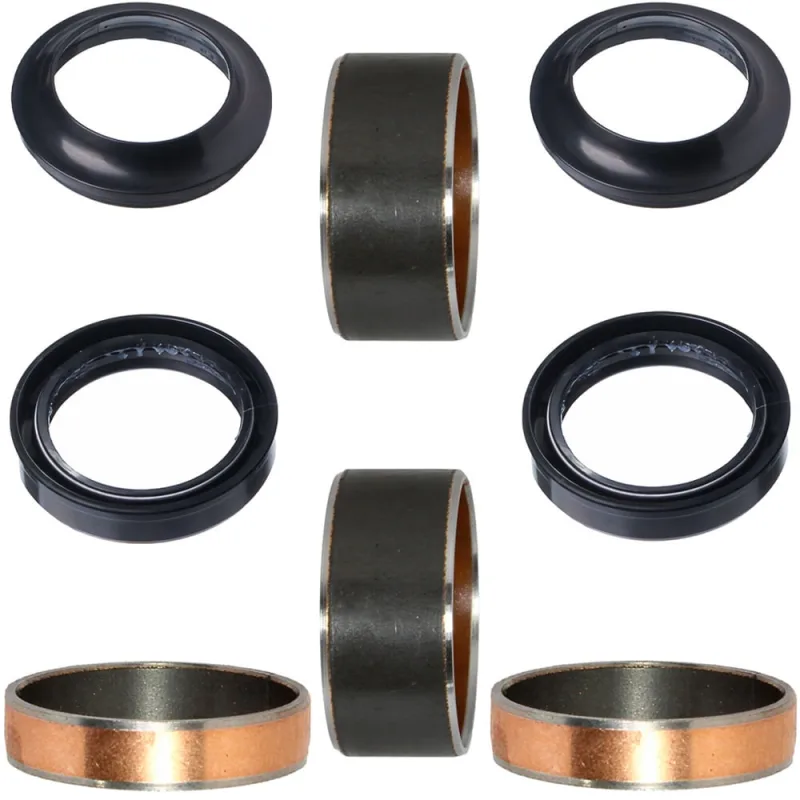 Kit bucha interna externa atrito deslizante do garfo bengala CG160 Fan Titan Start 2018 em diante bronzina com retentor - Não Disponível