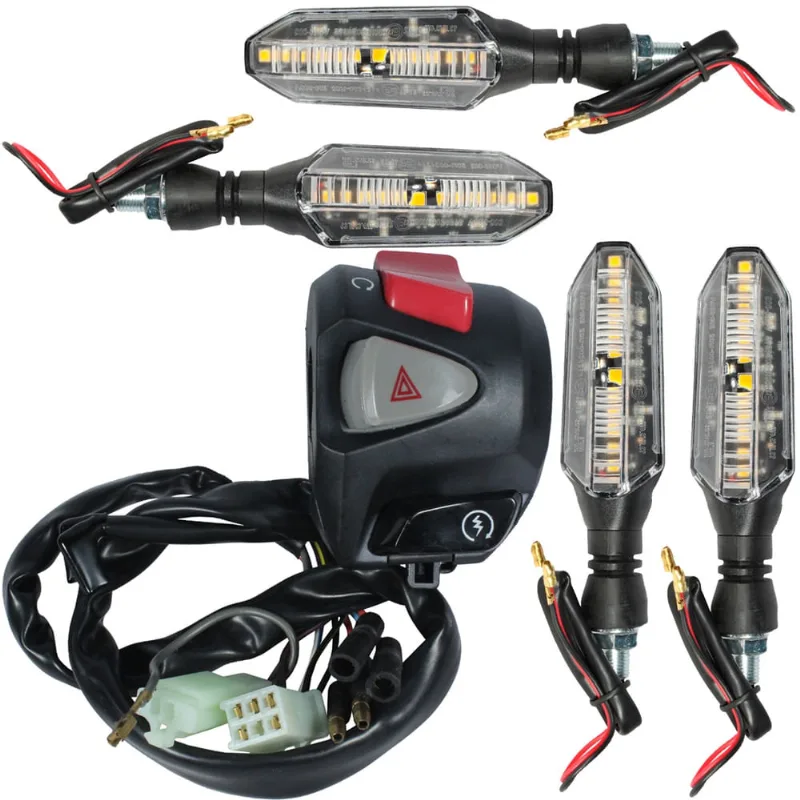 Interruptor de partida botão com pisca alerta NXR160 Bros 2015 a 2022 modelo CB500 com piscas led