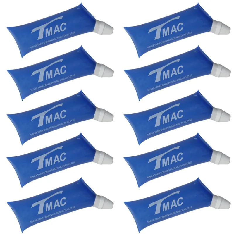 Kit 10 graxa branca universal moto carro relação lubrificante transmissão portão engrenagem roçadeira 80 gramas - Não Disponível