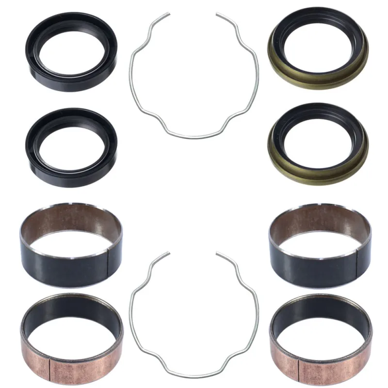 Kit bucha interna externa atrito deslizante do garfo bengala CRF230 XR200 NX350 Sahara bronzina trava retentor guarda pó - Não Disponível - Automotivo