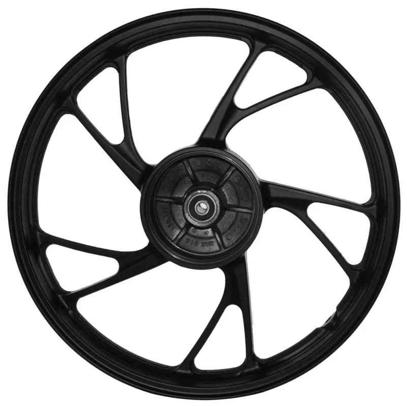 Roda dianteira de alumínio liga leve freio a tambor CG150 Fan Titan es ks 2004 a 2013 com rolamentos mod pé de galinha - Não Disponível - Automotivo