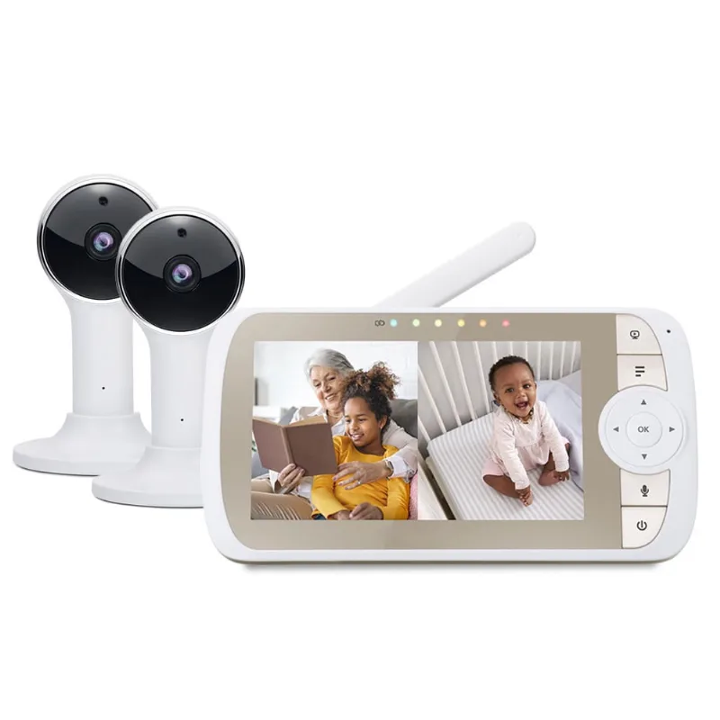 Babá Eletrônica Motorola Vm65-2 Connect Tela 5 Câmera 2.4Ghz Zoom Digital Áudio Bidirecional Visão Noturna App Smartph