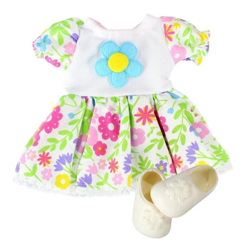 Kit Roupa Boneca Baby Alive Vestido Floral Cheiro Casinha 4 - Casinha 4