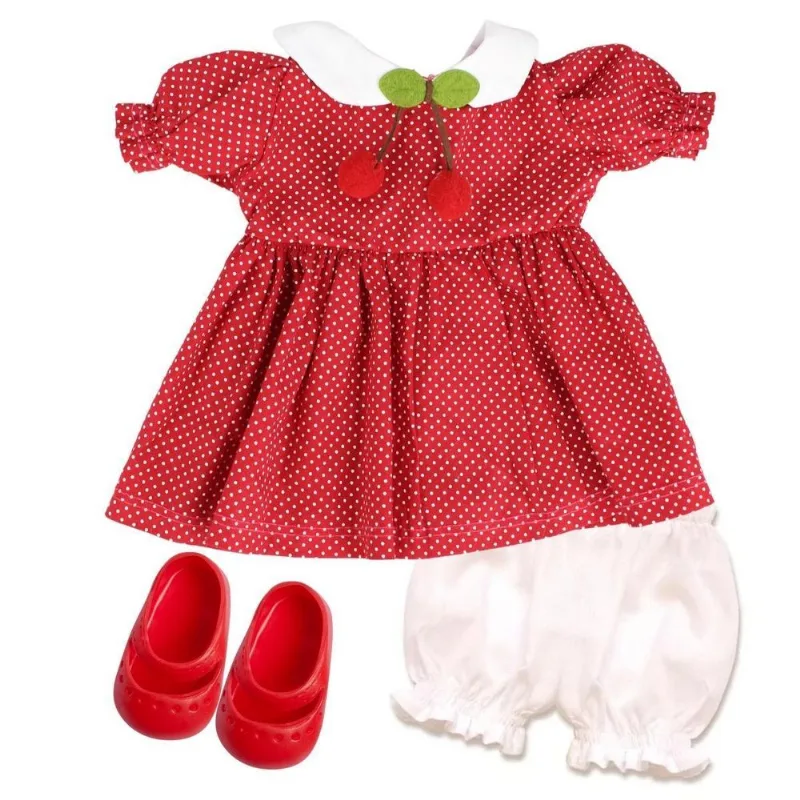 Kit Roupa De Boneca Our Generation - Vestido Cerejinha - Casinha 4