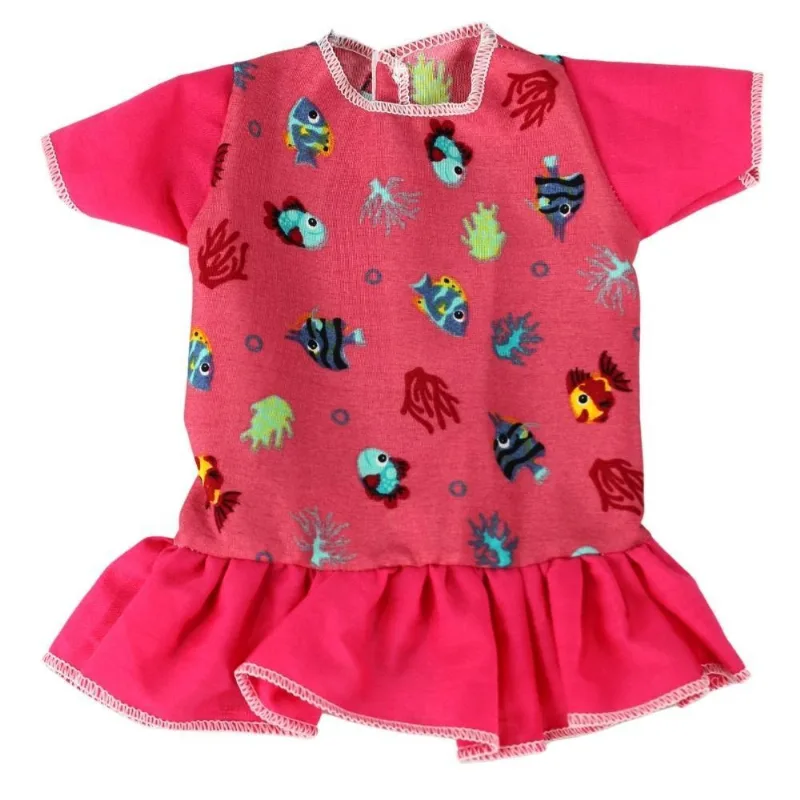 Roupa Boneca Baby Alive - Vestido Fundo Do Mar - Casinha 4