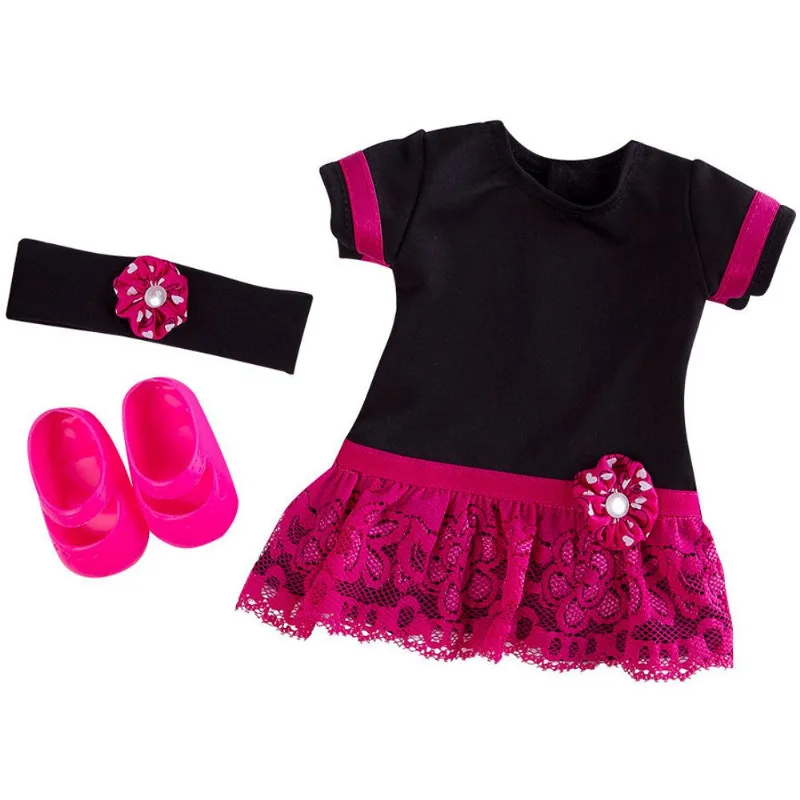 ROUPA BONECA PARA OUR GENERATION - RENDA PINK - CASINHA 4 - Casinha 4