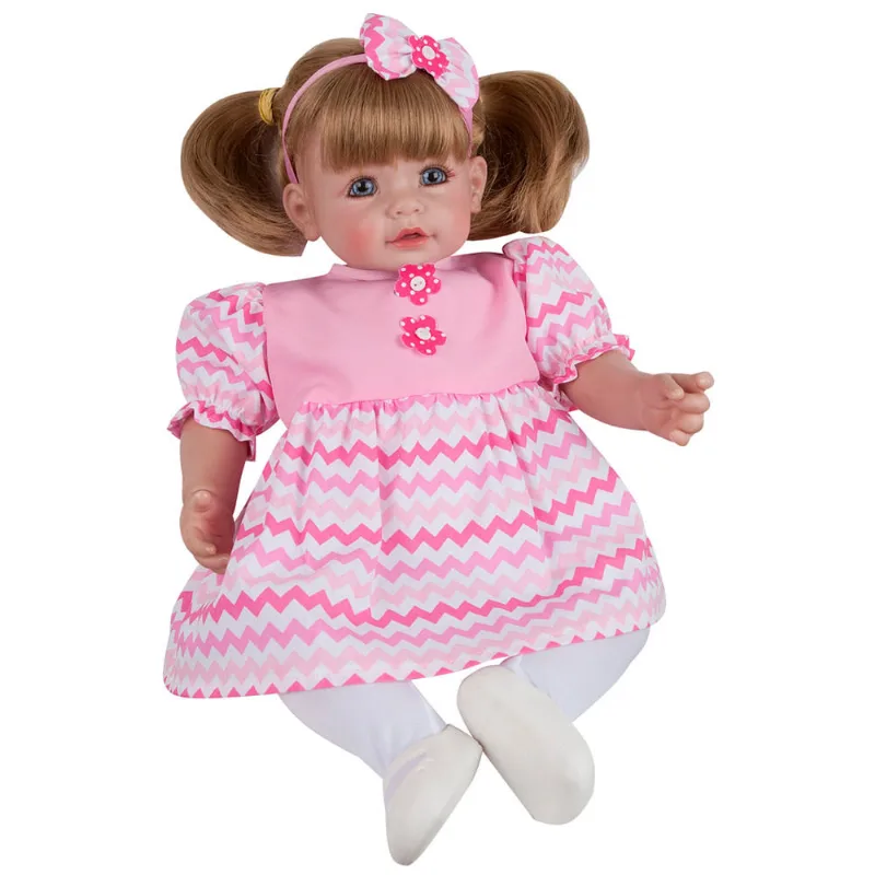 KIT ROUPA BONECA PARA REBORN 46/56CM - VESTIDO ZIGZAG FLOR - CASINHA 4