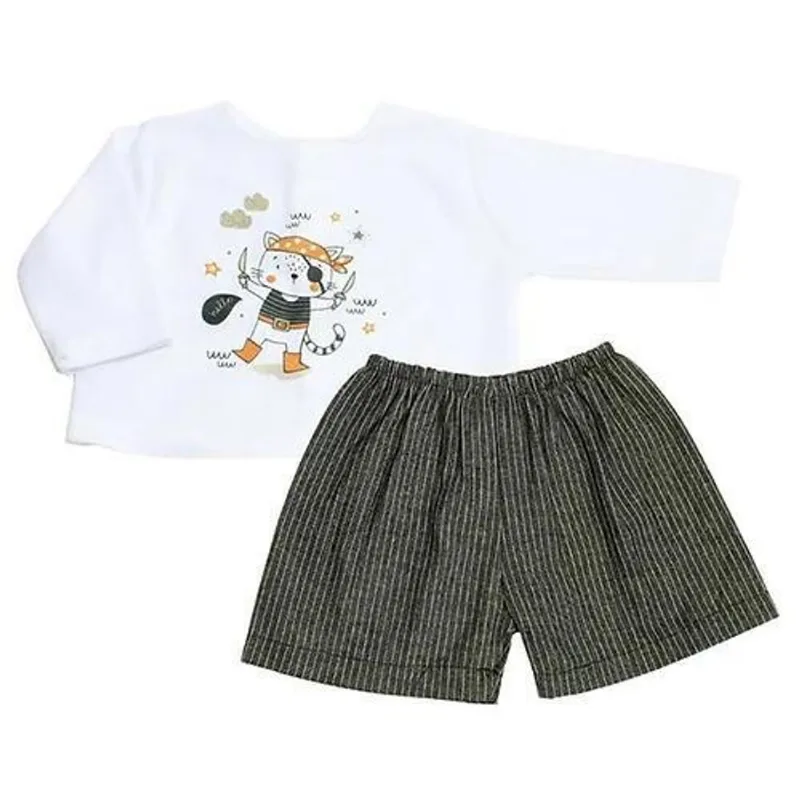 Roupa Boneca Reborn 46/56cm - Conjunto Cat Pirata Casinha 4 - Casinha 4