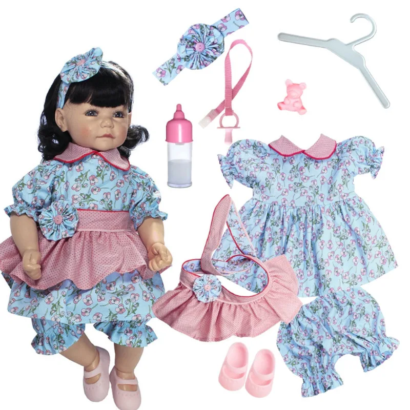 KIT ROUPA BONECA PARA REBORN 46/56CM - 9 ITENS - VESTIDO AMOR PERFEITO - CASINHA 4 - Casinha 4