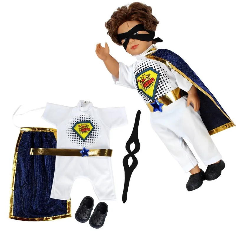 KIT ROUPA BONECA PARA OUR GENERATION E REBORN - FANTASIA HERÓI - CASINHA 4 - Casinha 4