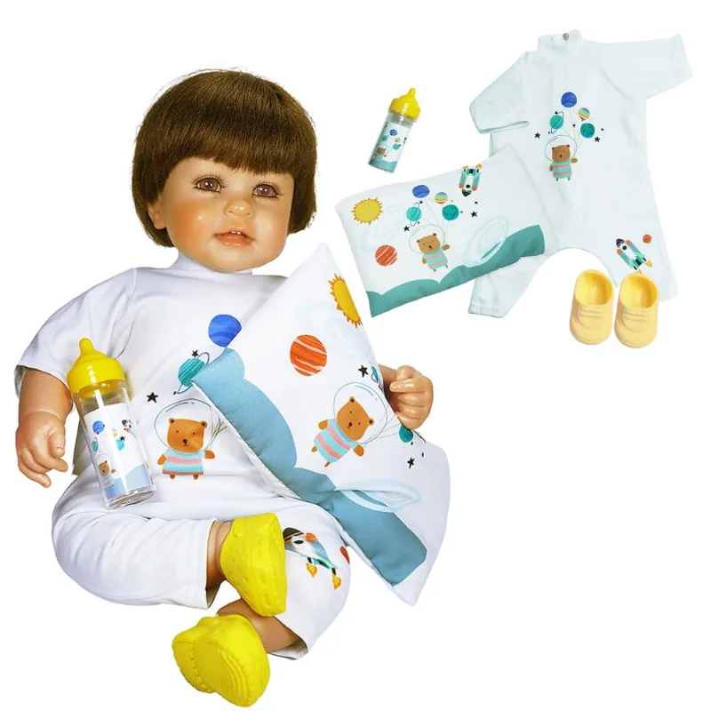 KIT ROUPA BONECA PARA REBORN 46/56CM - PIJAMA ASTRONAUTA - CASINHA 4 - Casinha 4