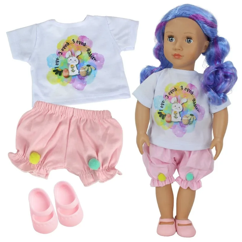KIT ROUPA BONECA PARA OUR GENERATION - CONJUNTO PÁSCOA - CASINHA 4 - Casinha 4