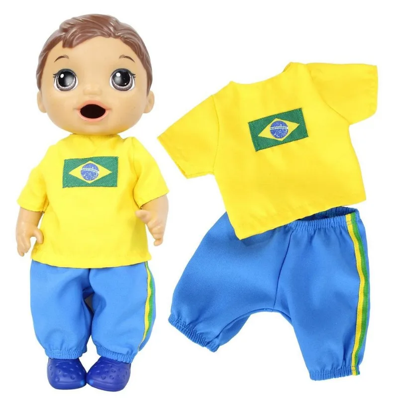 Roupa Boneca Baby Alive - Uniforme Brasil Boy - Casinha 4 - Casinha 4