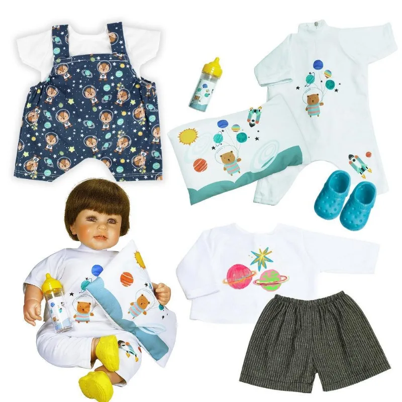Kit Roupa Boneca Bebê Reborn E Adora Doll 8 Peças Astronauta - Casinha 4