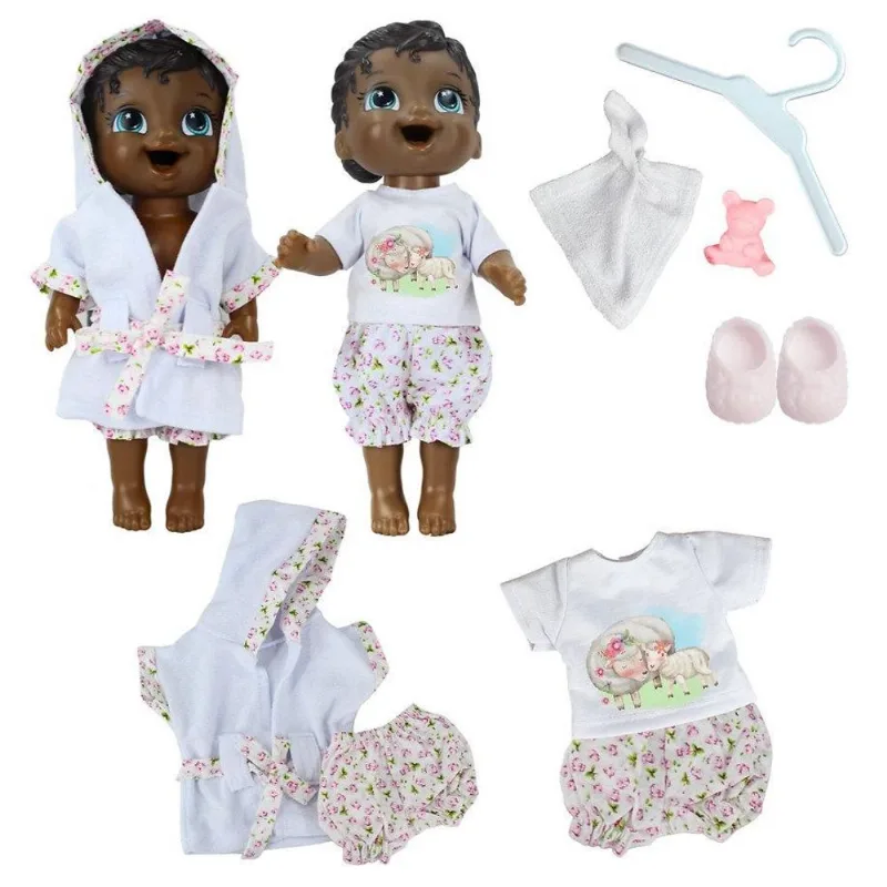 Kit Roupa Boneca Baby Alive 7 Peças Banho E Soneca Casinha 4 - Casinha 4