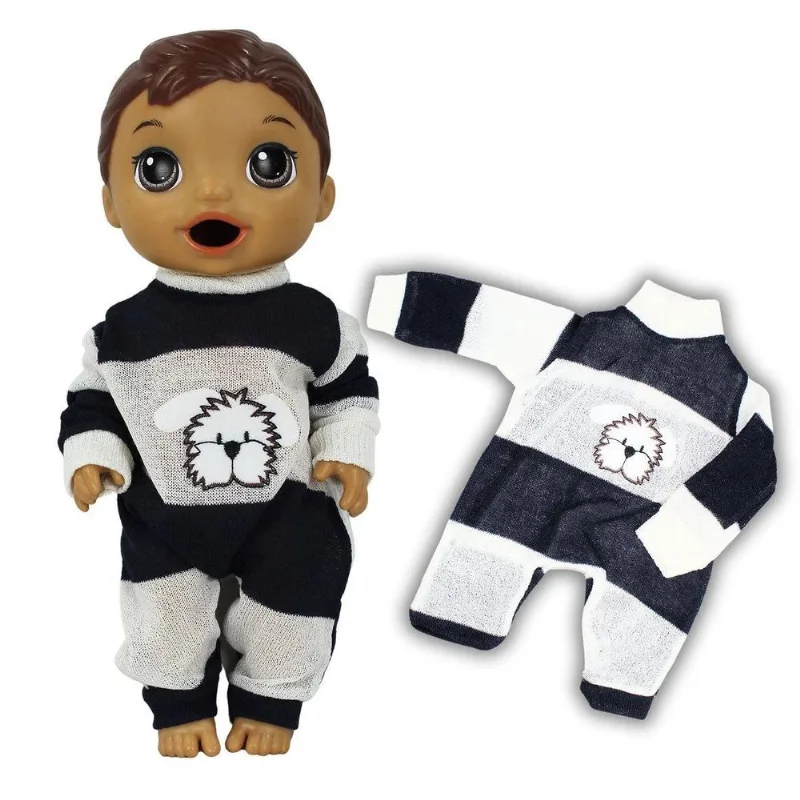 Roupa Boneca Baby Alive Até 38cm - Macacão Tricot Dog - Casinha 4