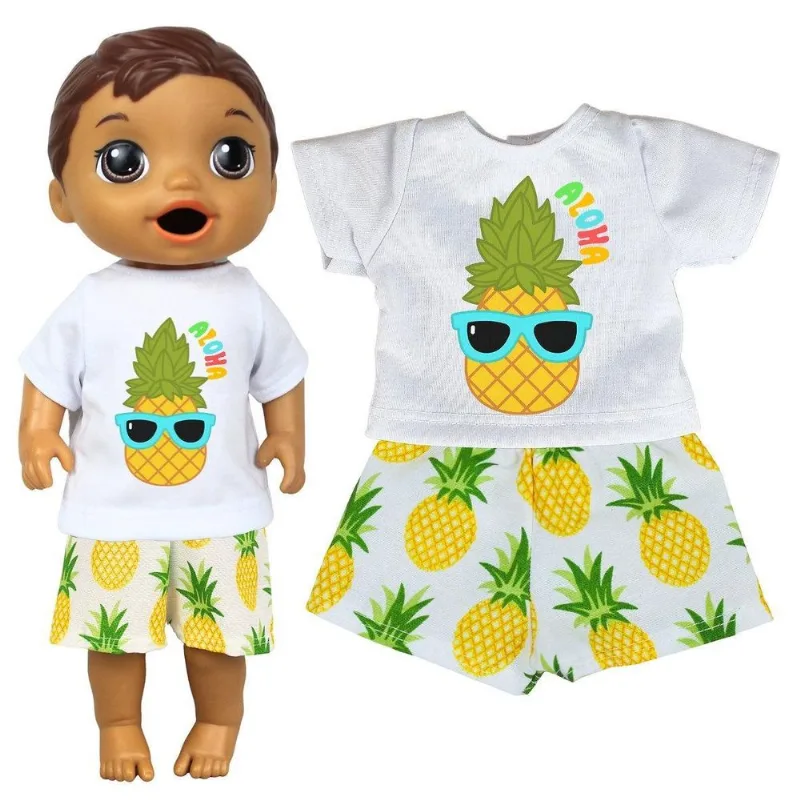Conjunto Roupa Boneca Baby Alive - Abacaxi Aloha - Casinha 4