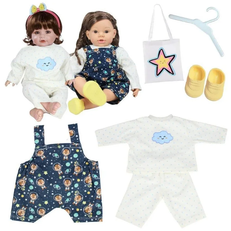 Kit Roupa Bebê Reborn 46/56cm - 6 Peças - Astronauta - Casinha 4