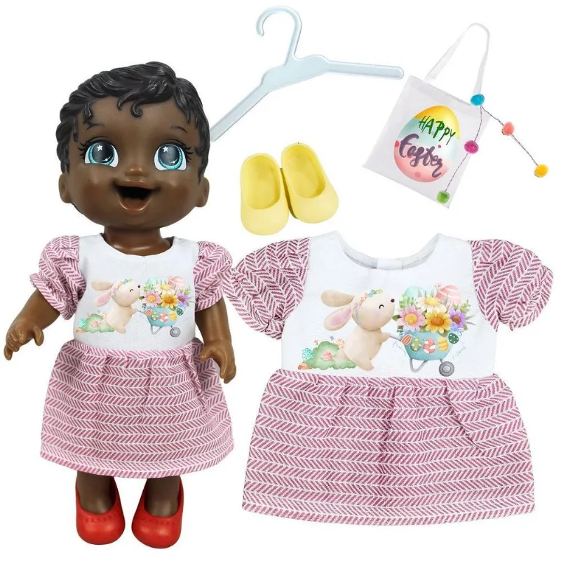 Kit Roupa Boneca Para Baby Alive 4 Pçs - Coelhinho Da Páscoa - Casinha 4