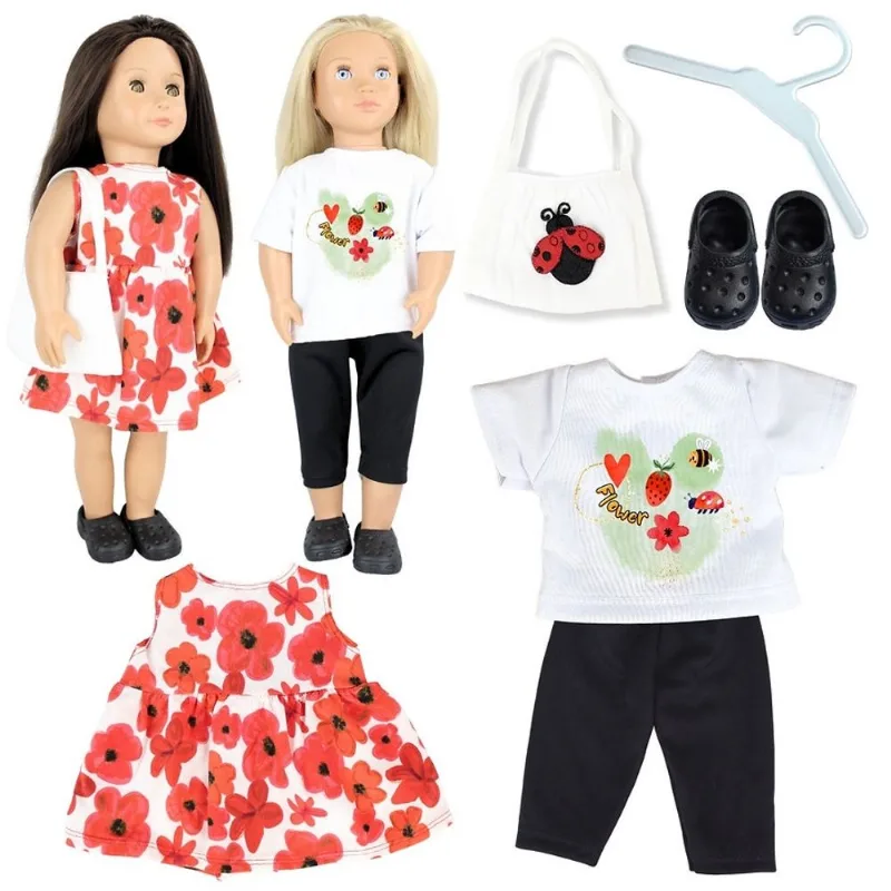 Kit roupa boneca para our generation E reborn - flower