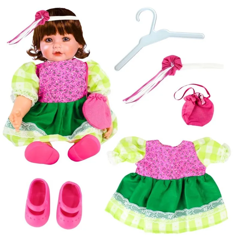 Kit roupa boneca para reborn 46/56CM passeio no campo caipira