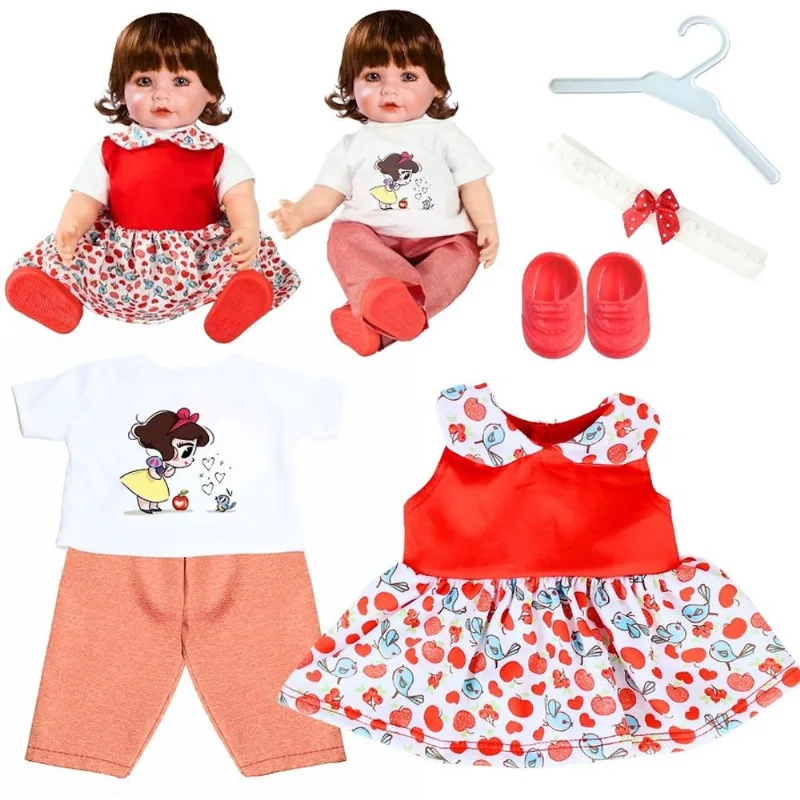 Kit roupa boneca para reborn 46/56CM princesa branca de neve