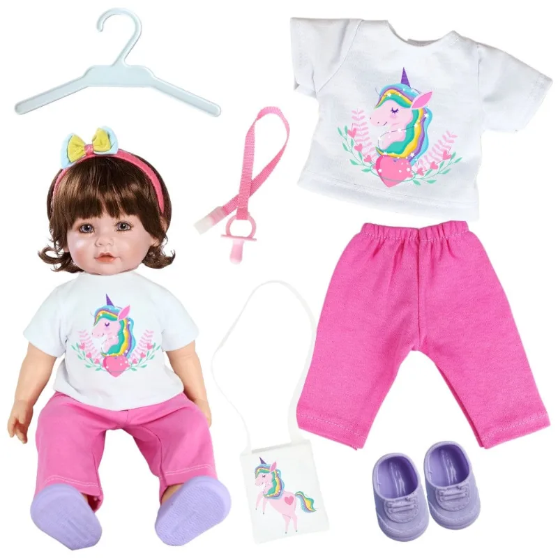 Kit roupa boneca para reborn - passeio unicórnio - 6 pçs - Casinha 4