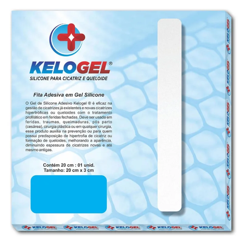 Adesivo Em Gel De Silicone Para Cicatriz 20Cmx3Cm Kelogel