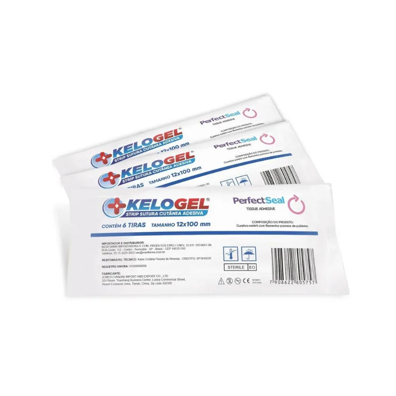 Kelogel Strip Sutura Cutânea Adesiva Com 18 Tiras 12mmx100mm