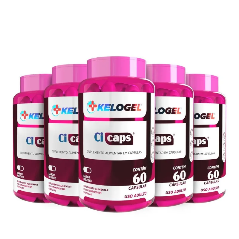 Cicaps Cápsulas Para Cicatrização 300 Capsulas Kelogel