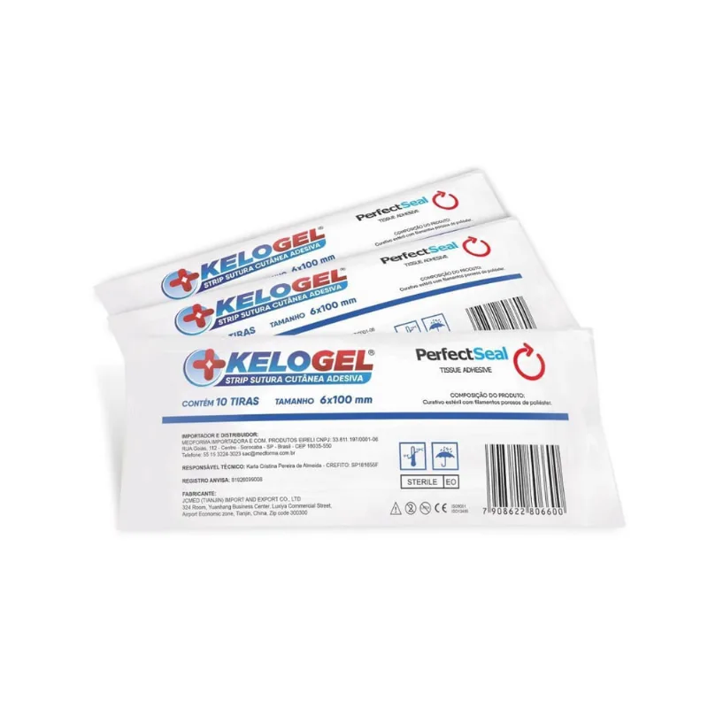 Tira Sutura Kelogel Strip 6Mmx100Mm Ponto Falso 30 Tiras