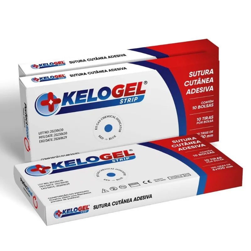 Sutura Cutânea Ponto Falso Kelogel Strip 6Mmx100Mm 300Un